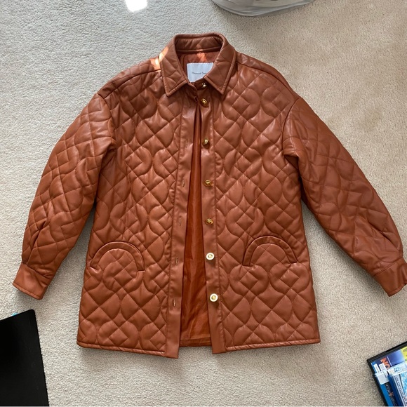 HOUSE OF SUNNY MIDCENTURY QUILTED SHIRT JACKET - Picture 1 of 14